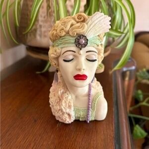 Cameo Girls Lady Head Vase Eve 1926 Flapper Fatale LV-001 2000 Edition